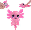Axolotl Squishy Toy Squeeze Stress Relief Fidget Sensory Toy for Kids Adults, Cute Handheld Stress Ball for Anxiety and Focus, Purple Big Ears(Pink)