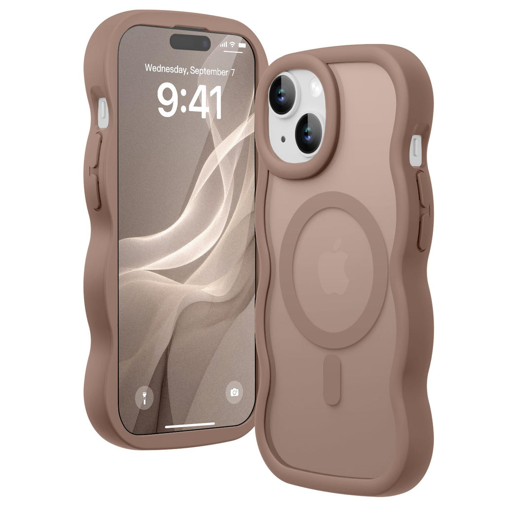 for iPhone 17 Pro/18 Pro Case for Magsafe Wavy, Burgundy Wine