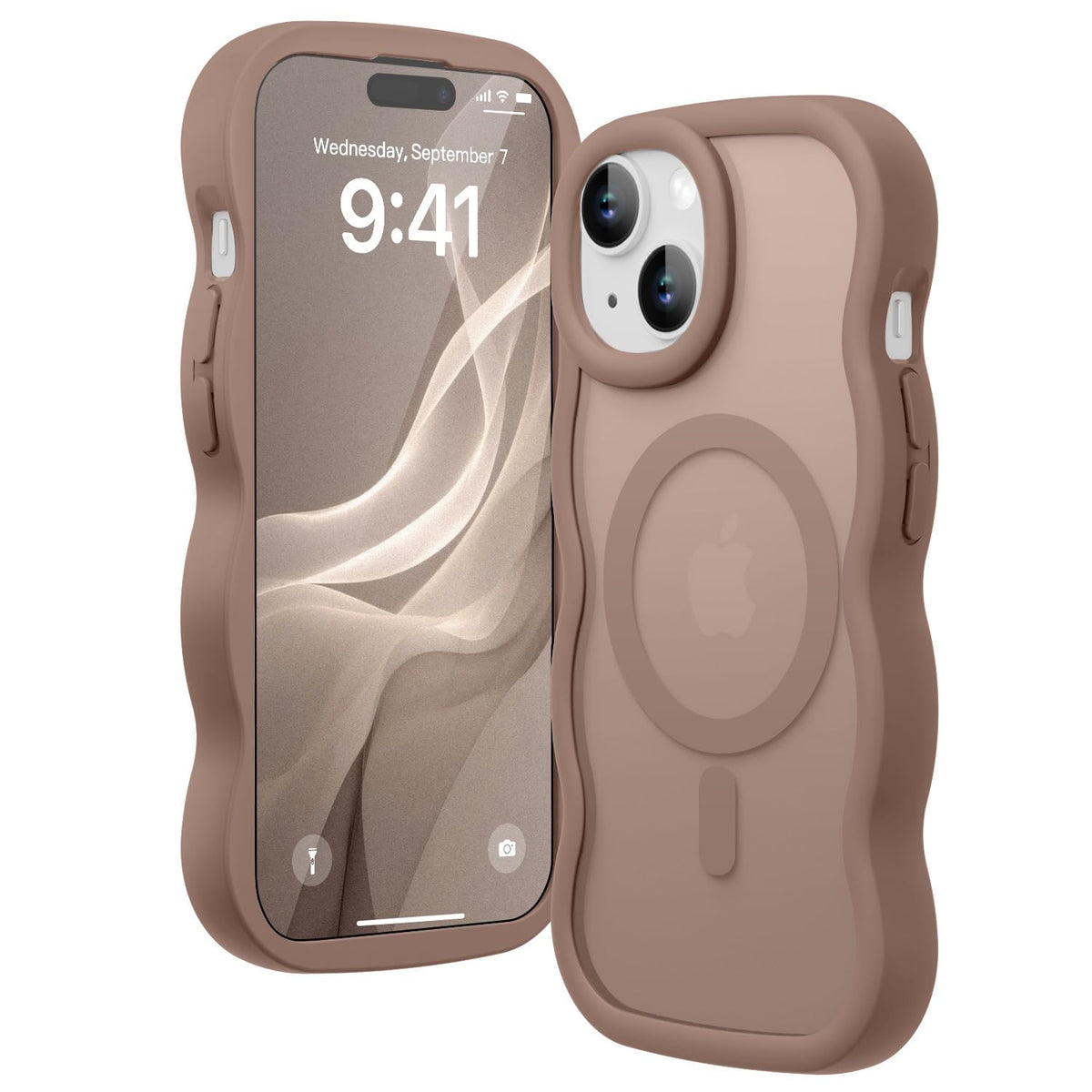 for iPhone 17 Pro/18 Pro Case for Magsafe Wavy, Burgundy Wine