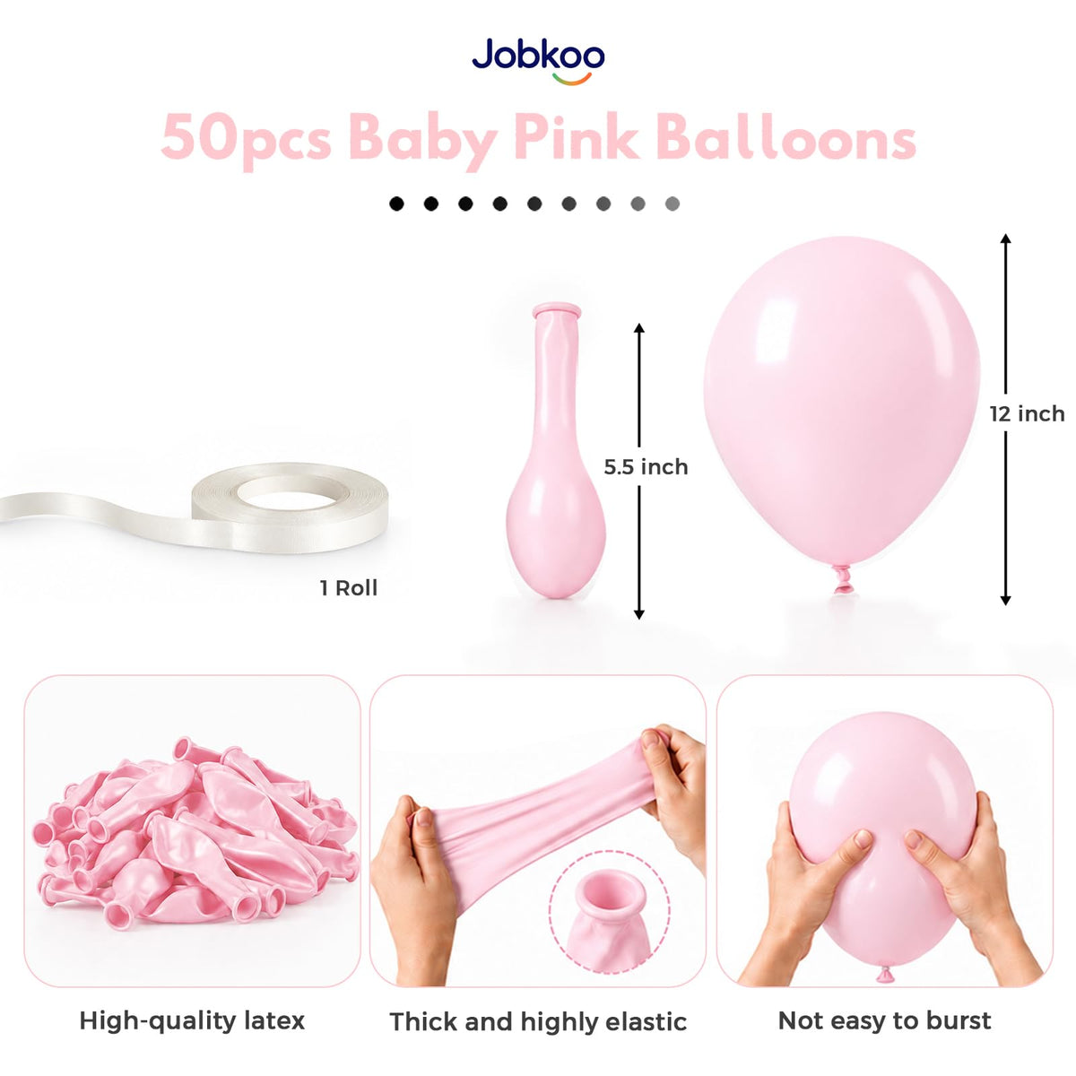 Jobkoo Metallic Green Balloons 5 Inch, Mini Small Chrome Dark Green Balloon