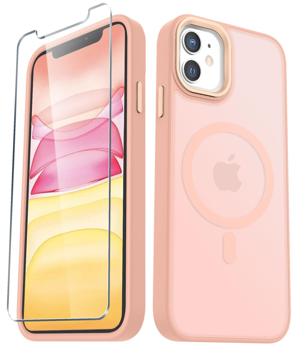 YENAPOON for iPhone 14 Case, iPhone 13 Case, Matte Magnetic Case, Black