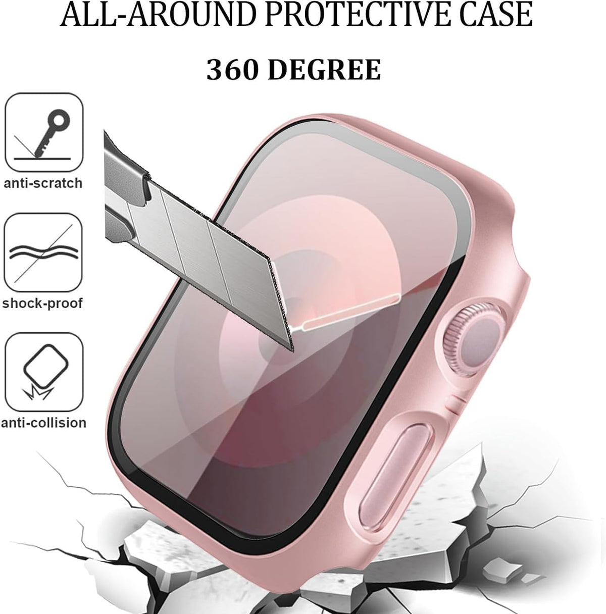 6-Pack Case with Screen Protector for Apple Watch Series 11/10 46mm