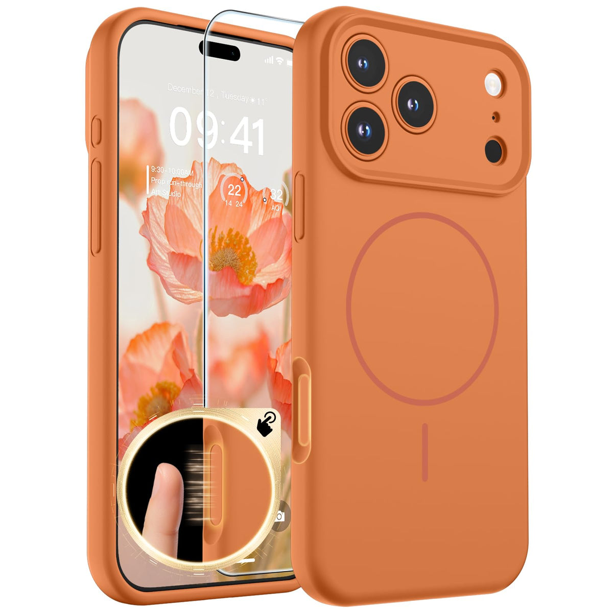 SUPFINE Silicone & Magnetic for iPhone 17 Pro Max Case White