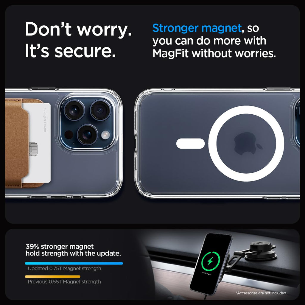 Spigen Ultra Hybrid MagFit for iPhone 17 Pro / 18 Pro Case, Frost Black