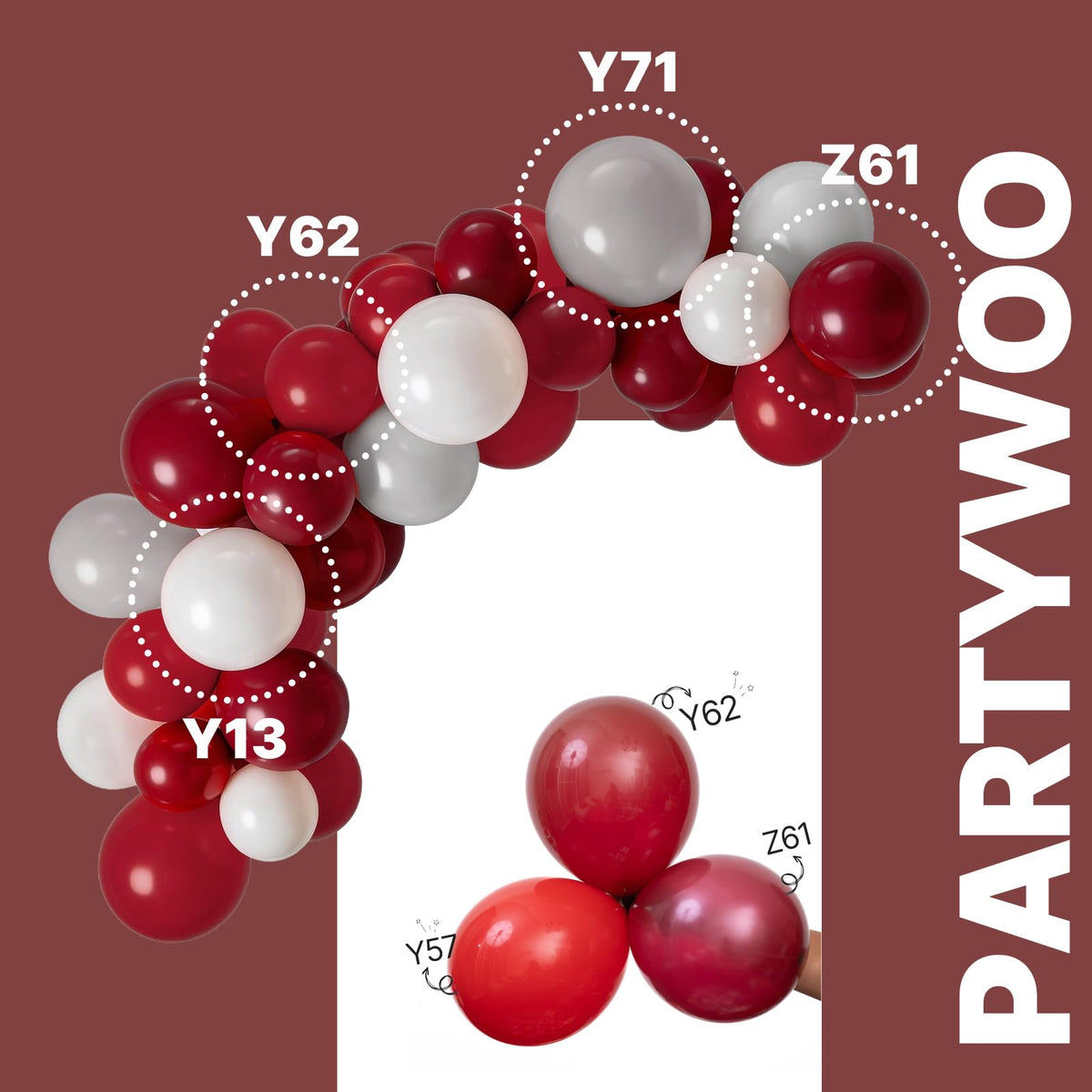 PartyWoo Christmas Balloons 66pcs Santa Xmas Tree Candy Cane Foil Balloons