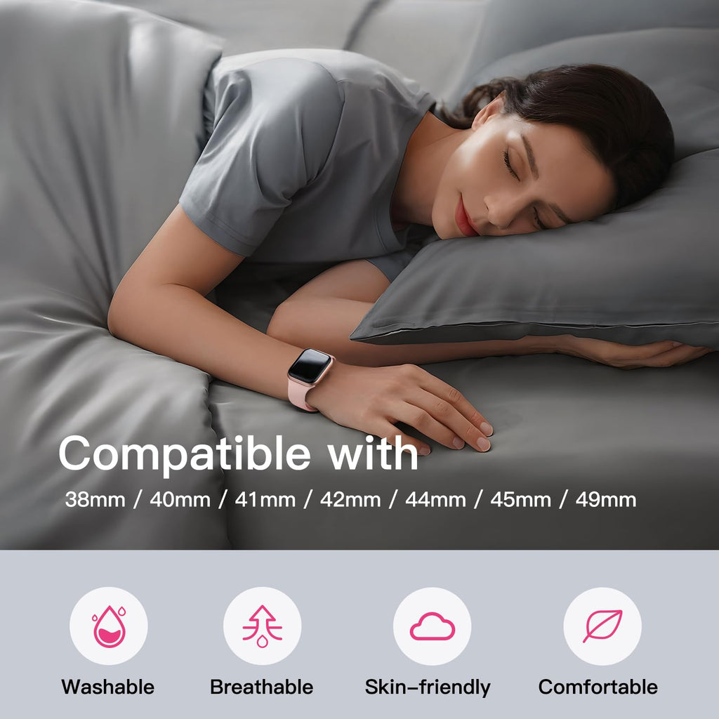 Sport Silicone Band Compatible with Apple Watch Bands for Women Men