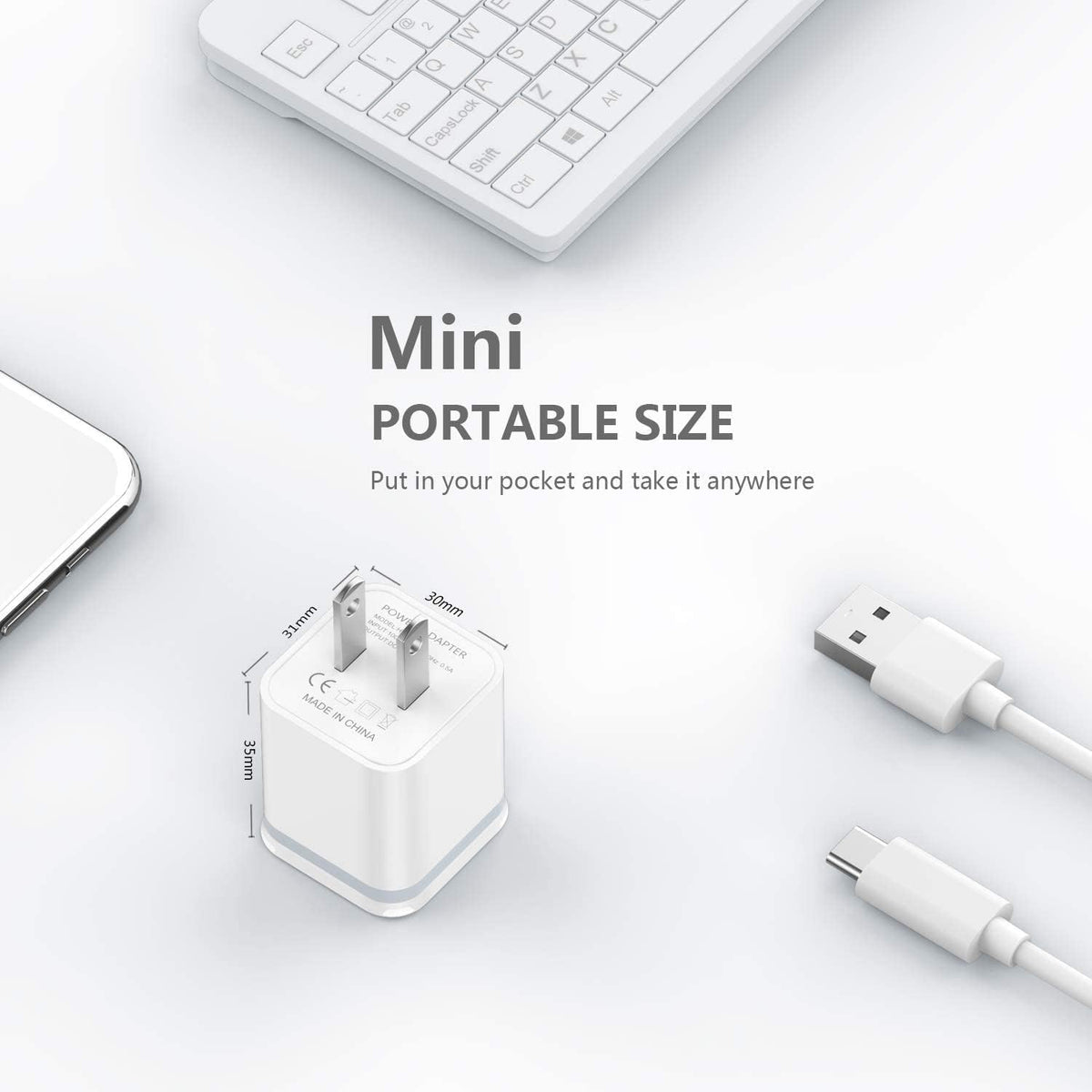 USB Wall Charger, LUOATIP 3-Pack 2.1A 5V Dual Port Cube Power Adapter Plug Block Charging Box Brick for iPhone 14 13 12 11 Pro Max SE XS XR X 8 7 6 6S Plus, Galaxy, LG, Moto, Android Phones