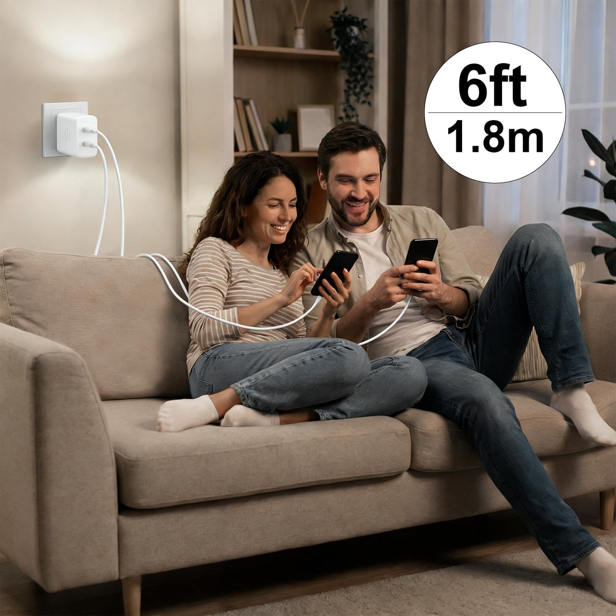 Super Fast Charger USB C, 45W Dual Port Android Phone Type C Charger 2Pack