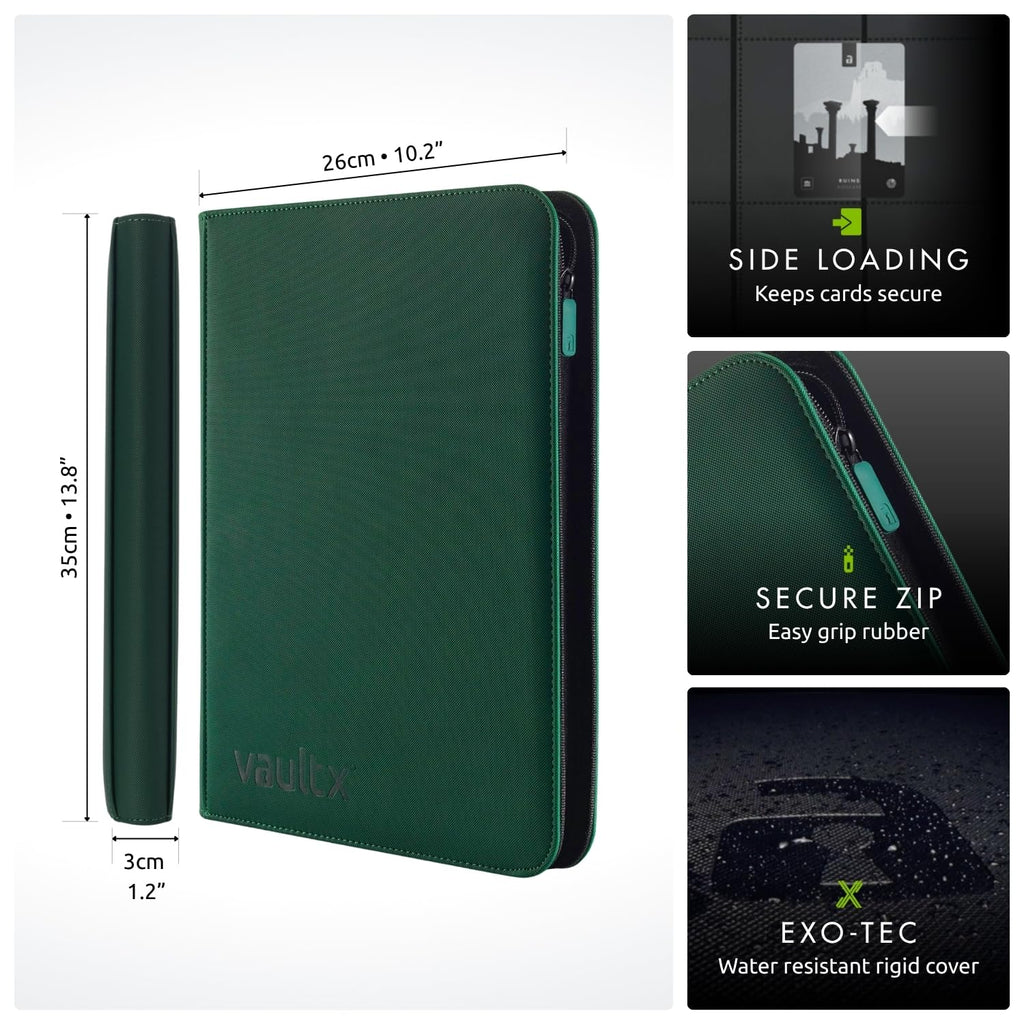 Vault X 9 Pocket Zip Trading Card Binder 360 Cards Exo-Tec (Black)