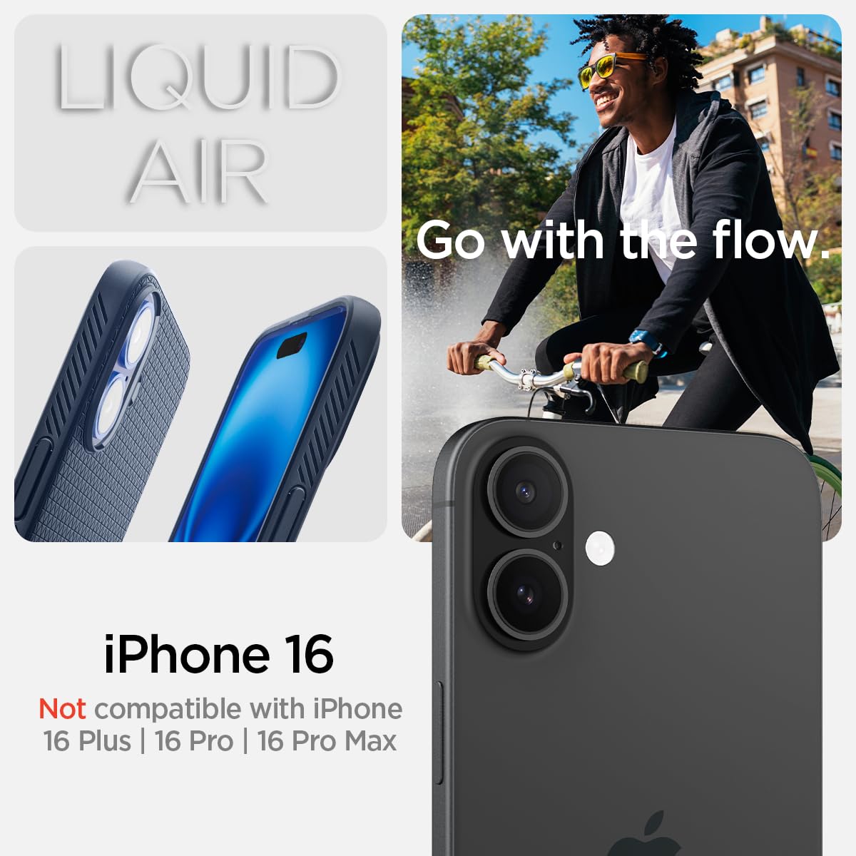 Spigen Liquid Air Designed for iPhone 13 Pro Max Case (2021) - Matte Black