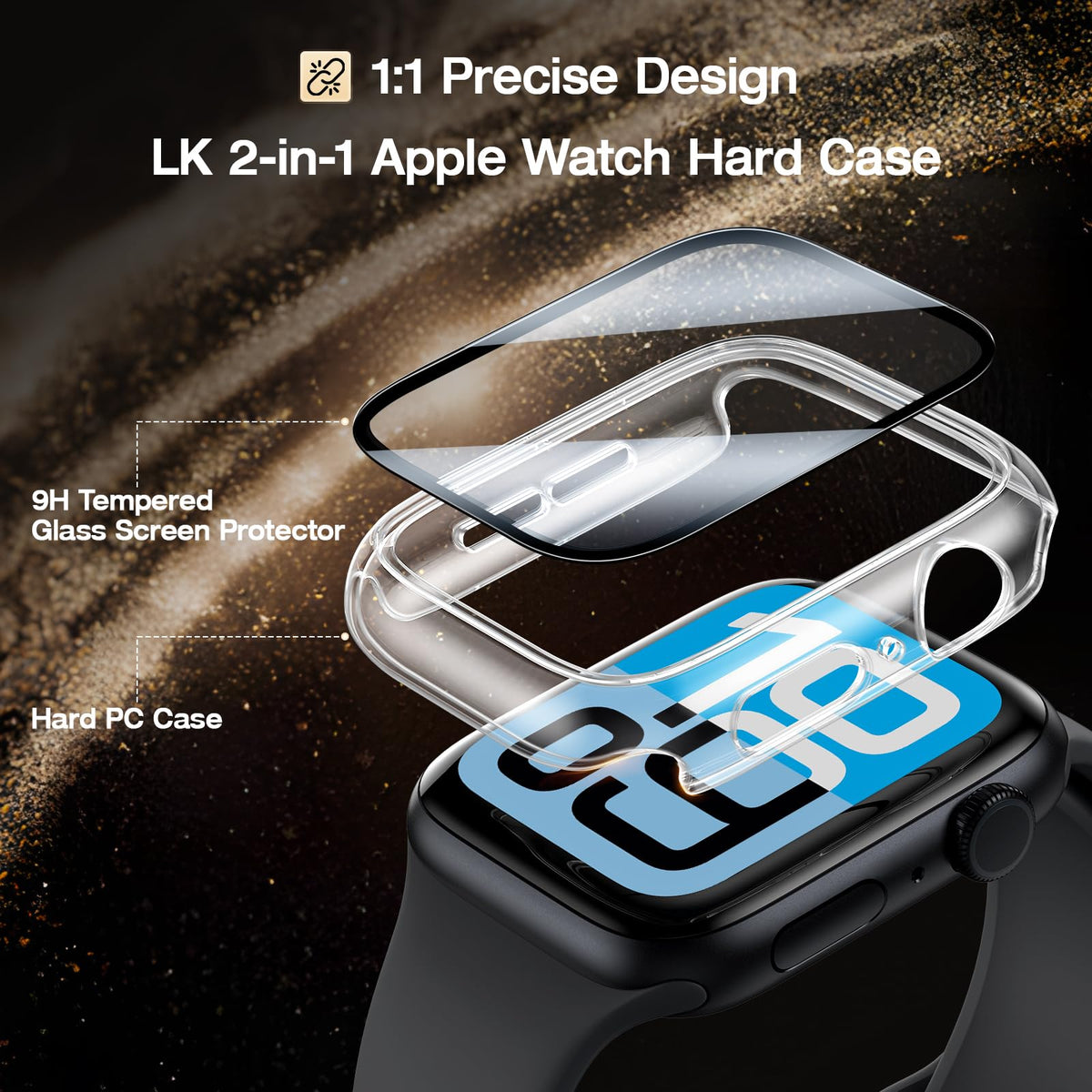 LK 6Pcs for Apple Watch Series 12/Series 11/Series 10 46mm Screen Protector