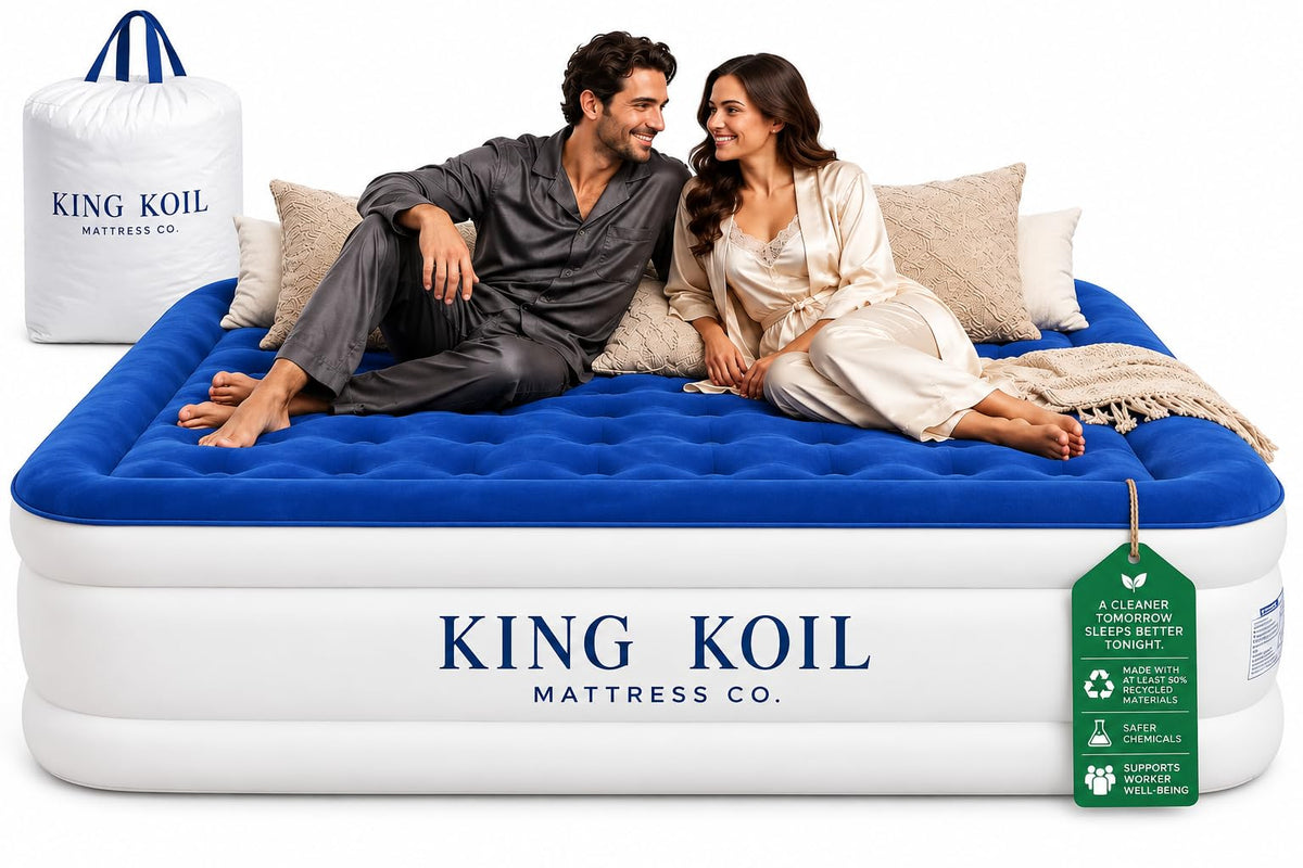 King Koil California King Air Mattress with Built-in Pump, 20” Raised Bed
