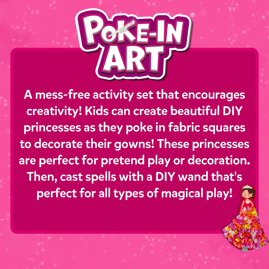Skillmatics Poke-in Art – Disney Princesses, Wood Craft Kit, Gift for Kids