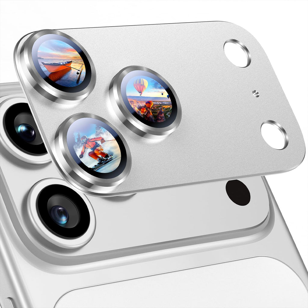 Uyiton for iPhone 17 Pro Max Camera Lens Protector, Metal Frame Glass Cover
