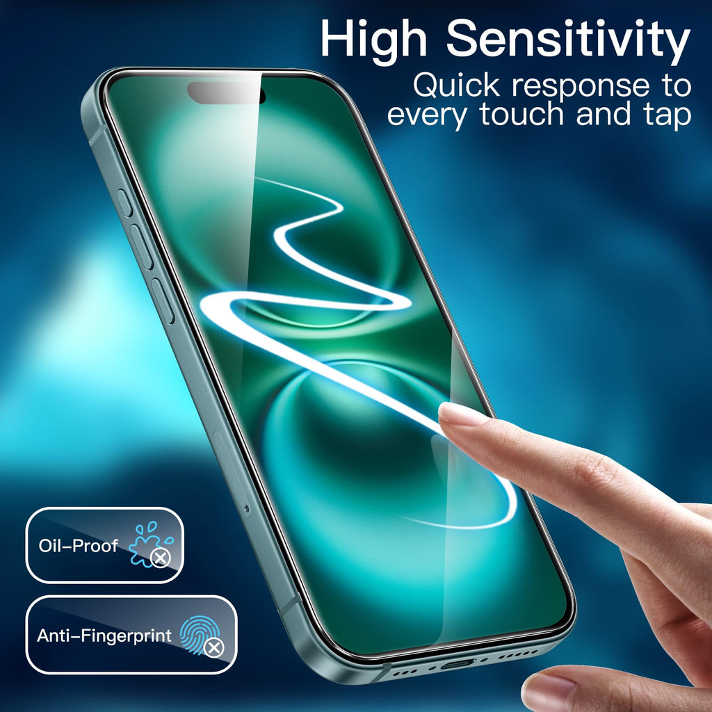JETech Screen Protector for iPhone 18 Pro Max/17 Pro Max, 3-Pack