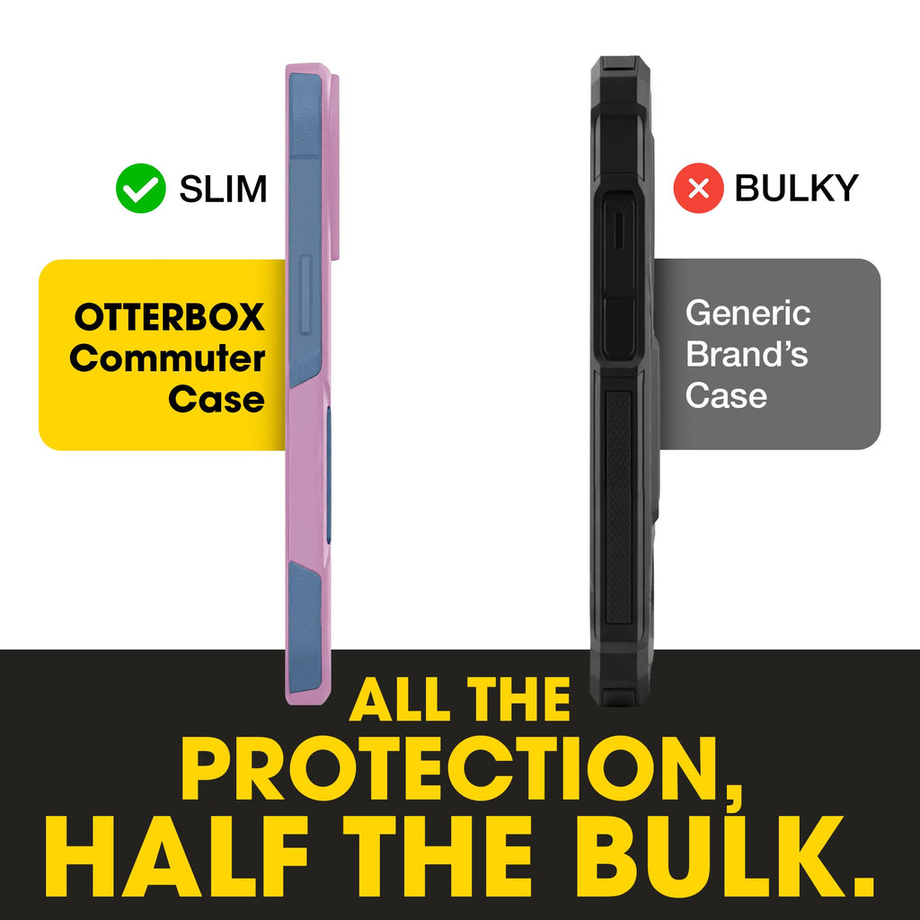 OtterBox iPhone 17e, 16e, 15, 14, & 13 Commuter Series Case - Black, Slim & Tough, Pocket-Friendly, with Port Protection - Thin & Protective iPhone Case, Dual-Layer, Impact Absorbing iPhone Case