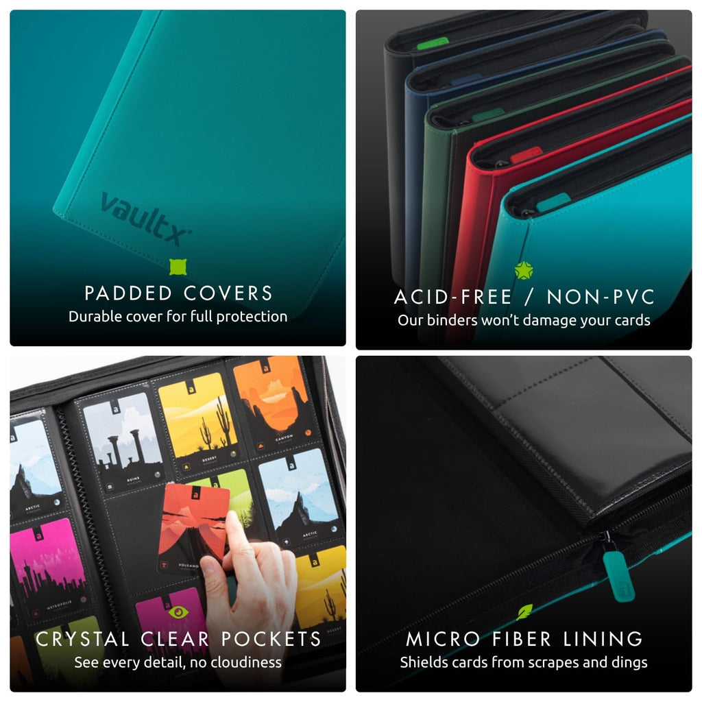 Vault X 9 Pocket Zip Trading Card Binder 360 Cards Exo-Tec (Black)