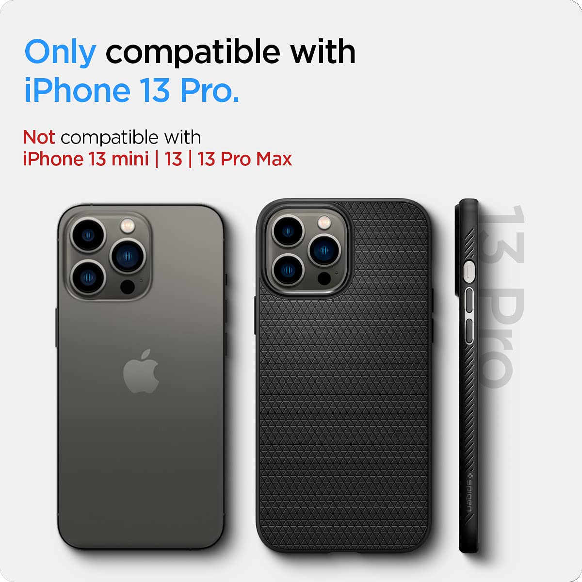 Spigen Liquid Air Designed for iPhone 13 Pro Max Case (2021) - Matte Black