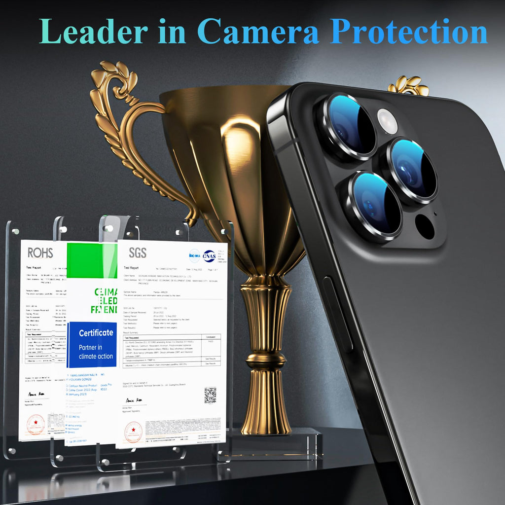 YWXTW Camera Lens Protector for iPhone 16 Pro/iPhone 16 Pro Max, [1 Step Installation Tray] Tempered Glass Screen Protector Metal Individual Camera Cover Accessories Case Friendly (Desert Titanium)