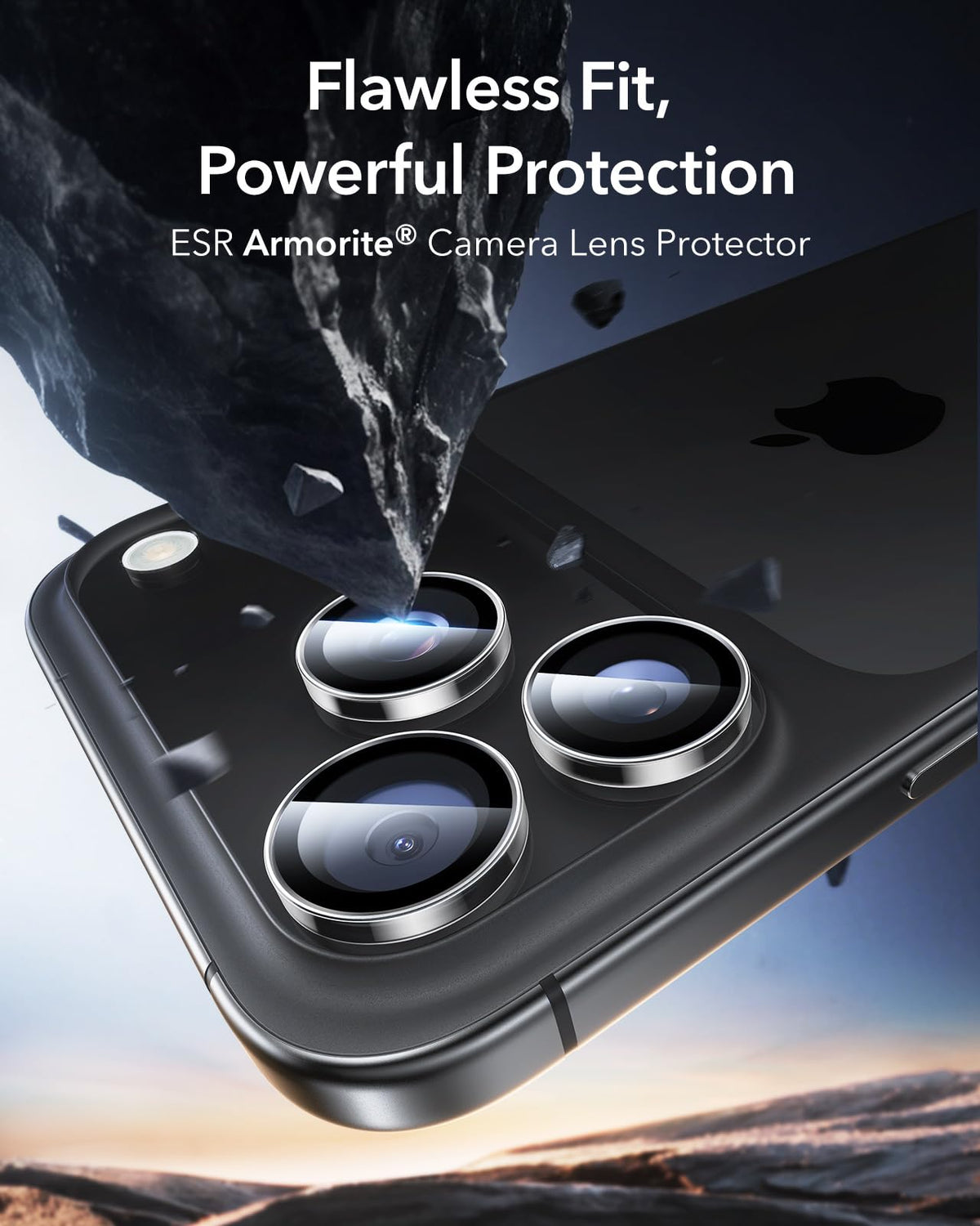 ESR for iPhone Duo Camera Lens Protector, 2 Pack, Black