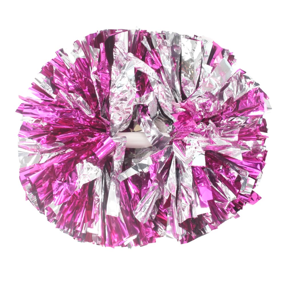 Hooshing 2/6/12PCS Pom Poms Cheerleading with Baton Handle Cheerleader Pompoms for Cheering Sports Games Dancing Party Team Spirit