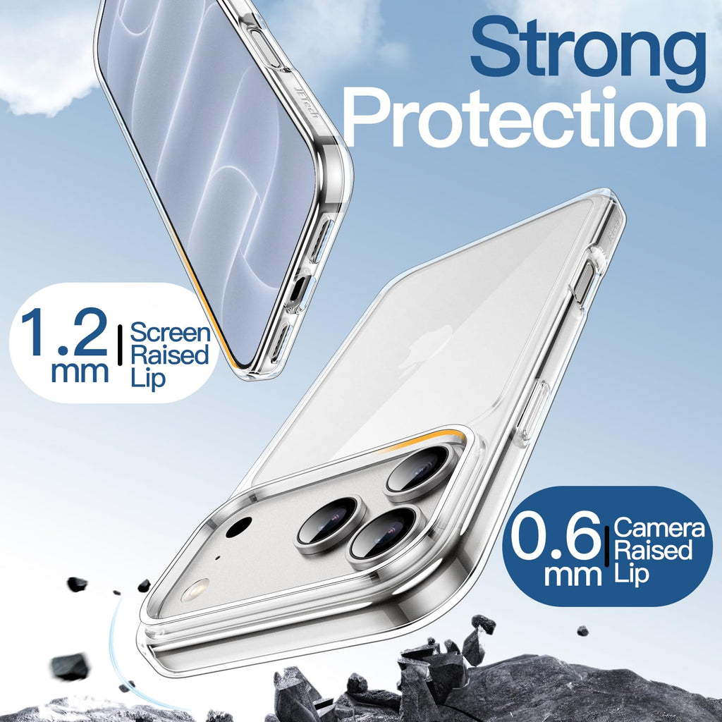 JETech Case for iPhone 17 Pro Max, Anti-Yellowing, Black