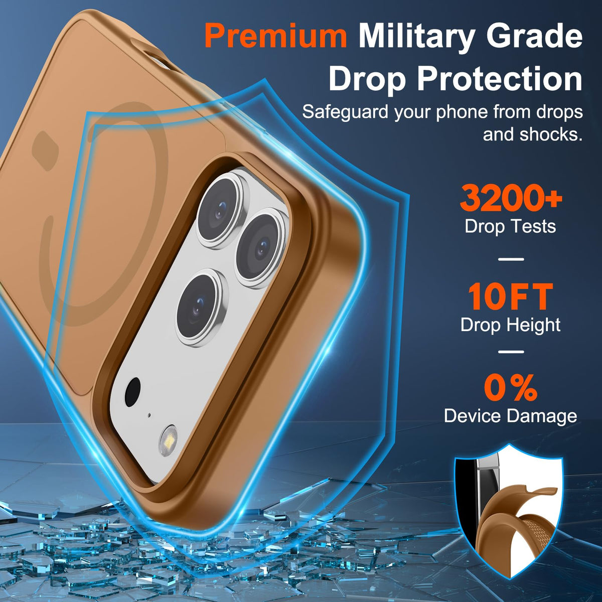 SUPFINE Magnetic for iPhone 18 Pro Max/17 Pro Max Case Dark Blue