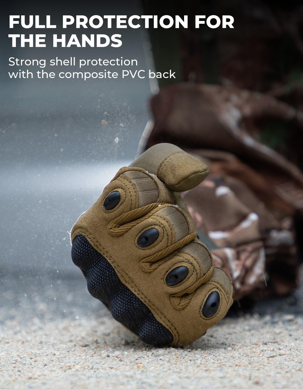 KEMIMOTO Tactical Gloves for Men, Touchscreen Motorcycle Gloves with Hard Shell & Palm Padding for Sports Motorcycle Cycling Tactical Airsoft Paintball Hunting Hiking
