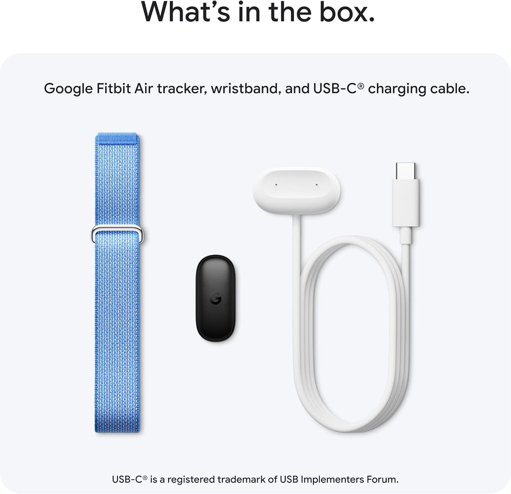 Google Fitbit Air - Screenless Activity Tracker, Obsidian