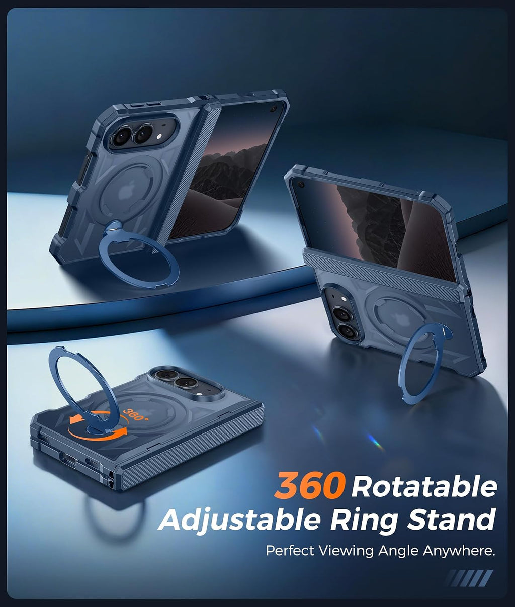 FNTCASE for Motorola Razr 2026/2025 Case with 360 Spin Magnetic Kickstand