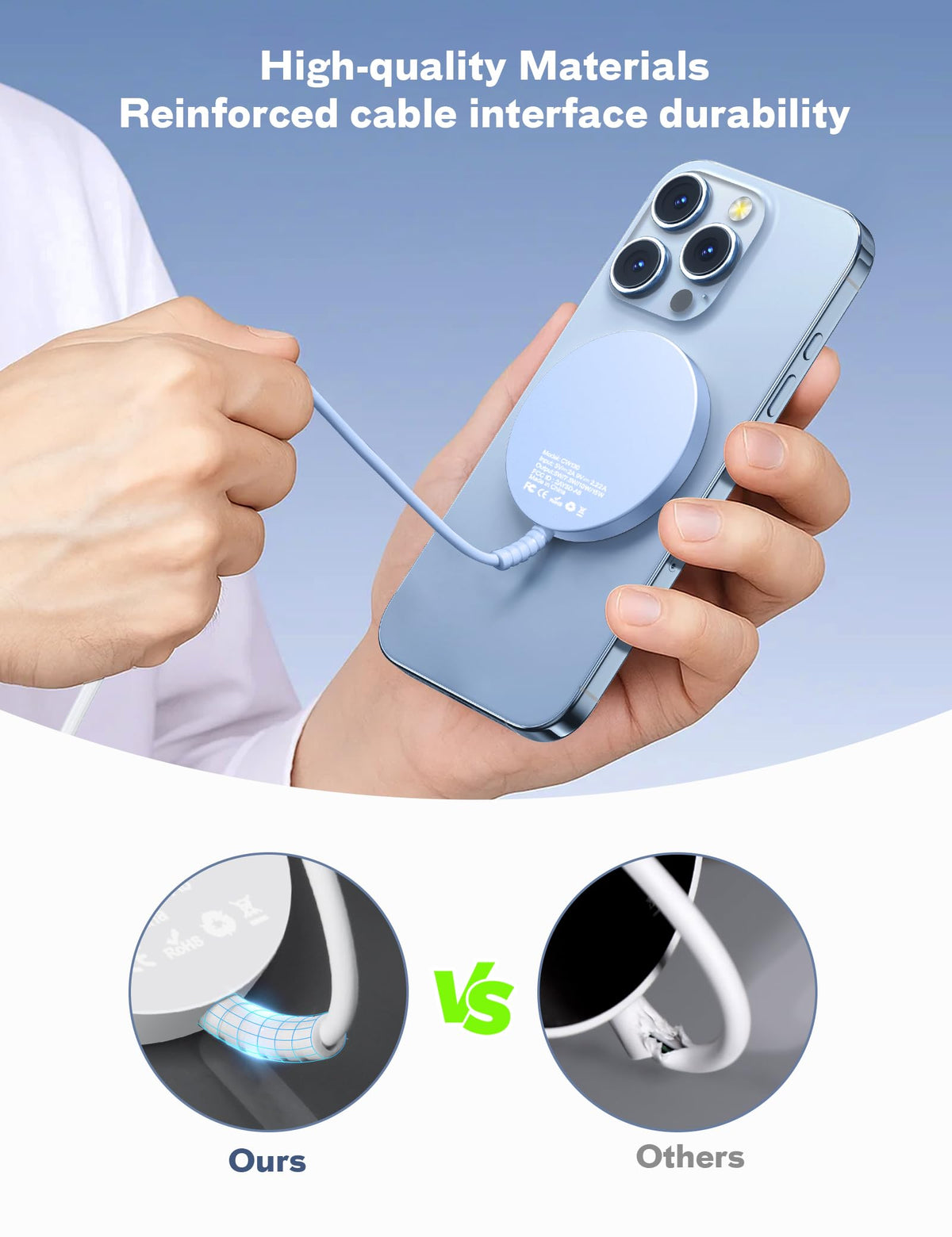 Magsafe Charger Magnetic Wireless Charge iPhone: Strong Magnet Charging Pad