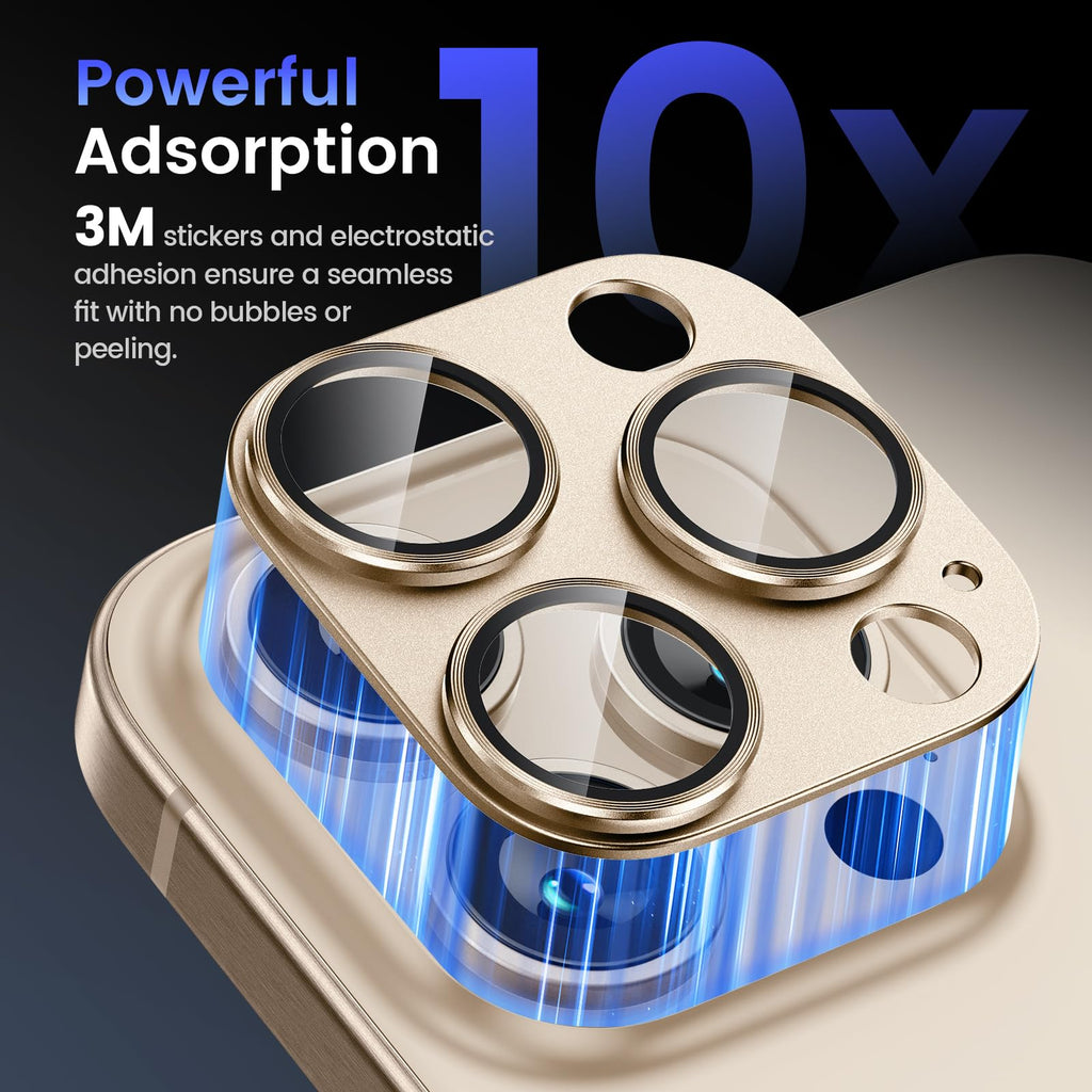 Tensea for iPhone 16 Pro Max/16 Pro/14 Pro Max/14 Pro Camera Lens Protector