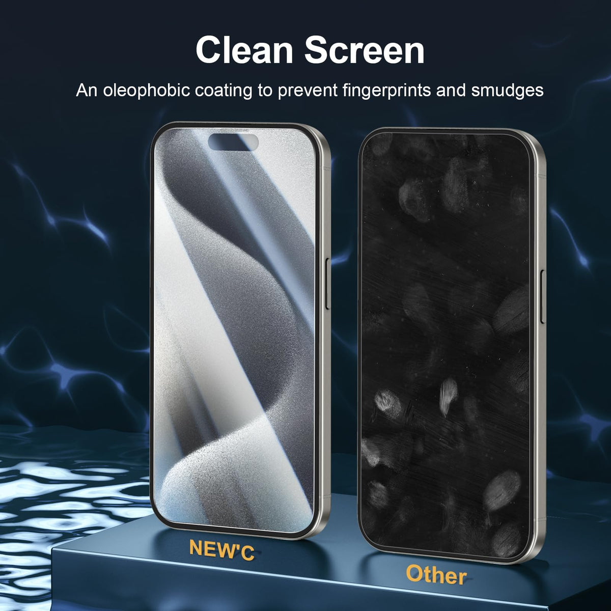 NEW'C for iPhone 16, iPhone 15 Screen Protector Installation Tool Included
