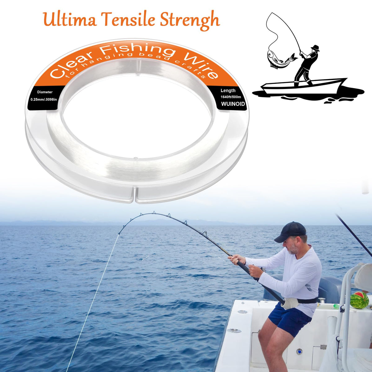 Fishing Line Wire, Clear Monofilament Fishing Line Wire, Nylon Clear Invisible String for Fishing and Hanging Balloons Garland Crafts Decorations WUINOID