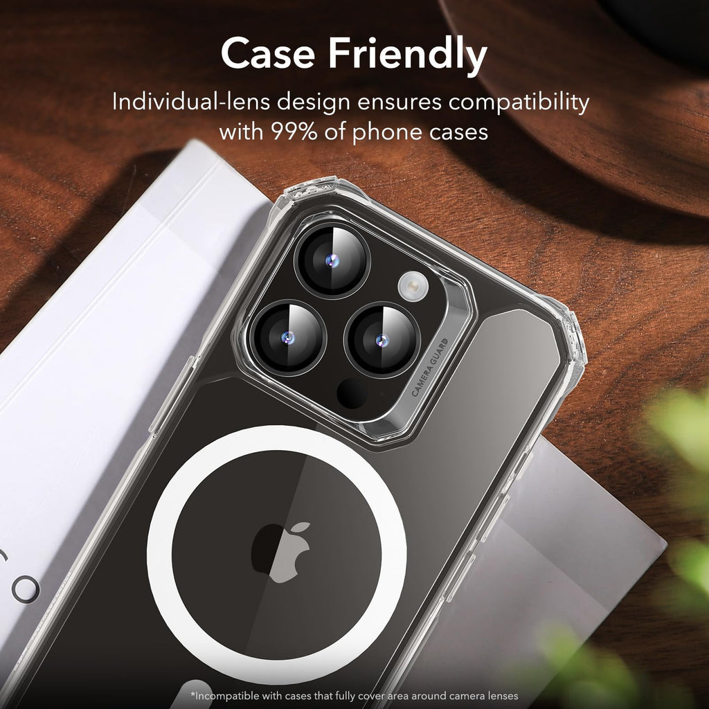 ESR for iPhone Duo Camera Lens Protector, 2 Pack, Black