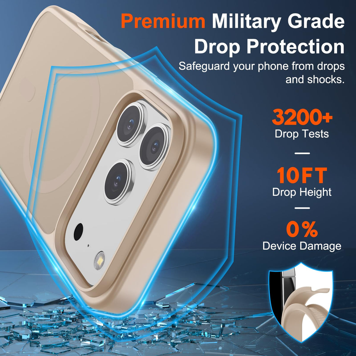 SUPFINE Magnetic for iPhone 18 Pro Max/17 Pro Max Case Dark Blue