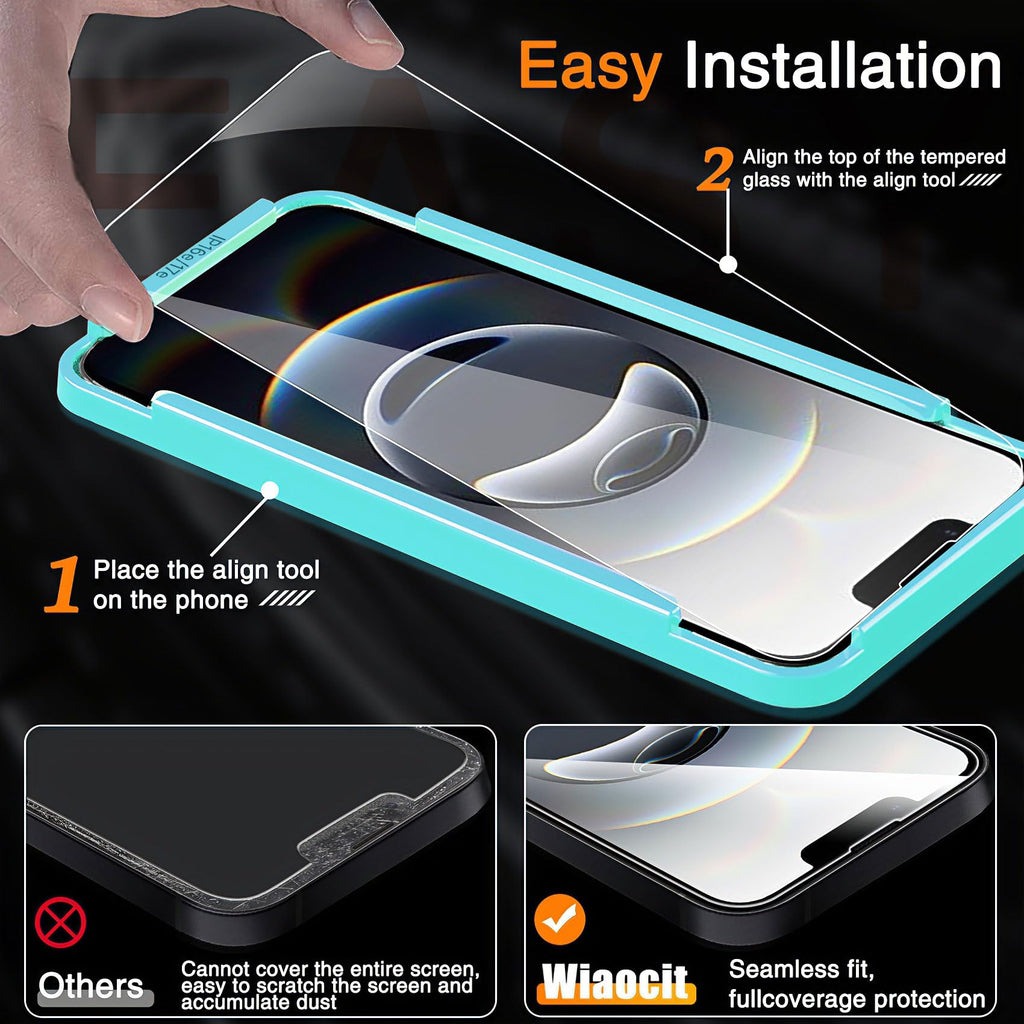 Wiaocit Privacy Screen Protector for iPhone 18 Pro, Tempered Glass