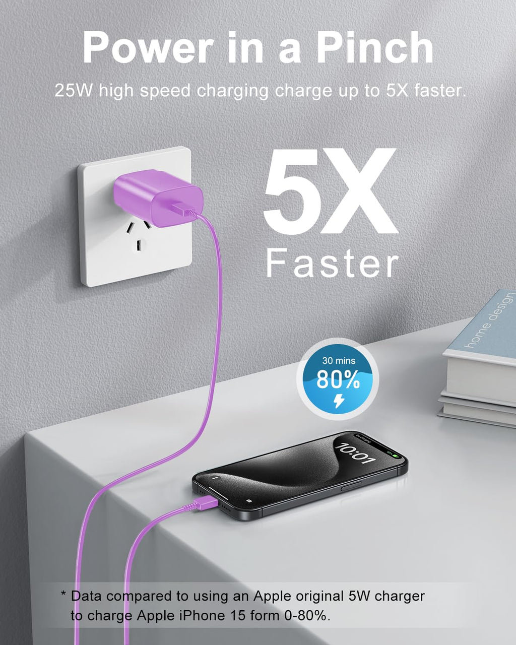 Type C Charger Fast Charging, 2Pack [10FT&6FT] Long USB C Cable with 25W Phone Super Fast Charger Block Compatible with Galaxy S26+/S25 Ultra,iPhone 18/17/16/Air/Plus/Pro Max/Duo