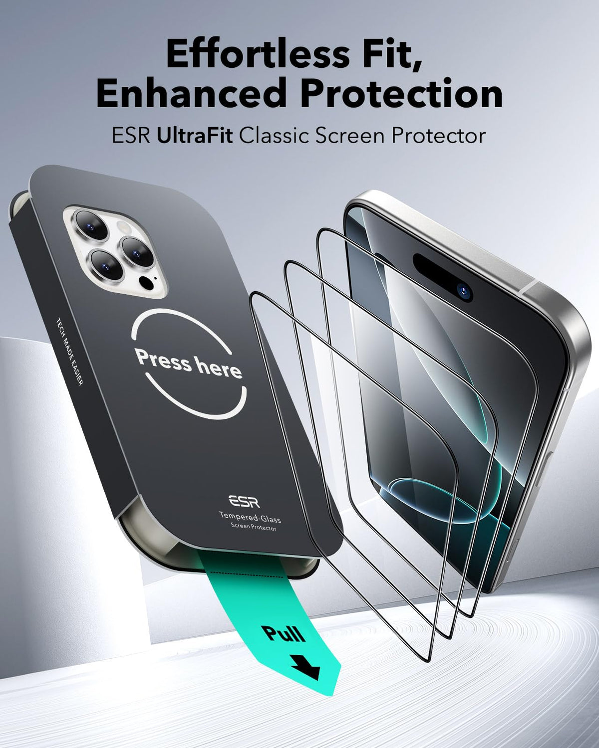 ESR 3 Pack for iPhone 17 Pro Screen Protector, Classic