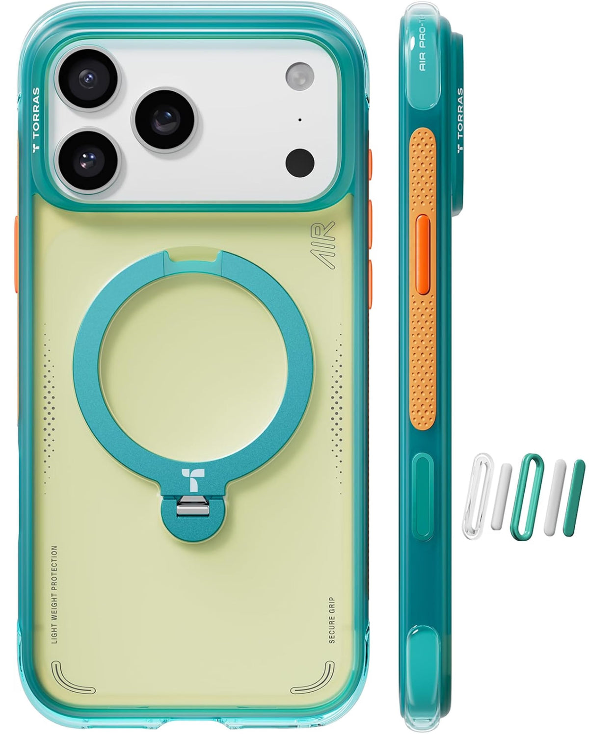 TORRAS Ostand Q3 Air for iPhone 15 Pro Max Case with Stand, Shockproof