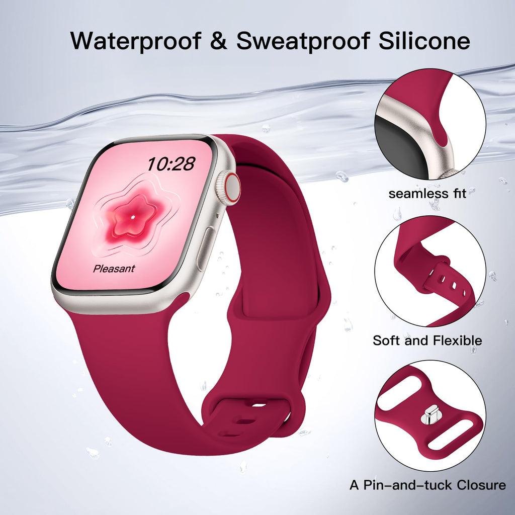 Sport Silicone Band Compatible with Apple Watch Bands for Women Men