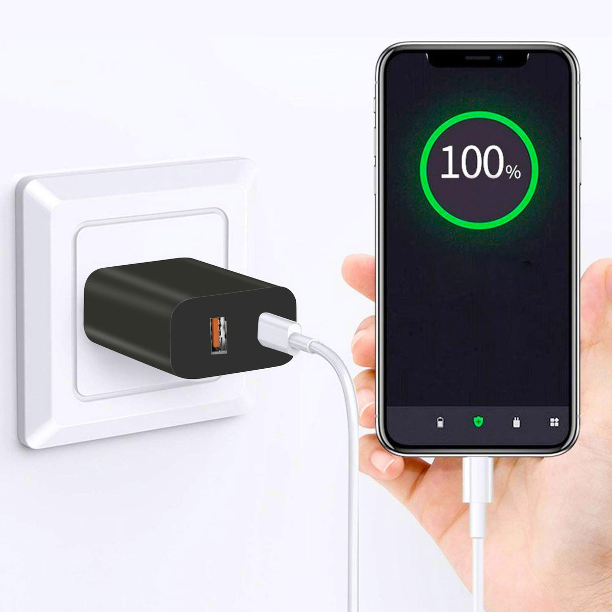 4 Pack USB C Charger Block,20W USB-C & USB-A Port Charger,for i Phone 17/16