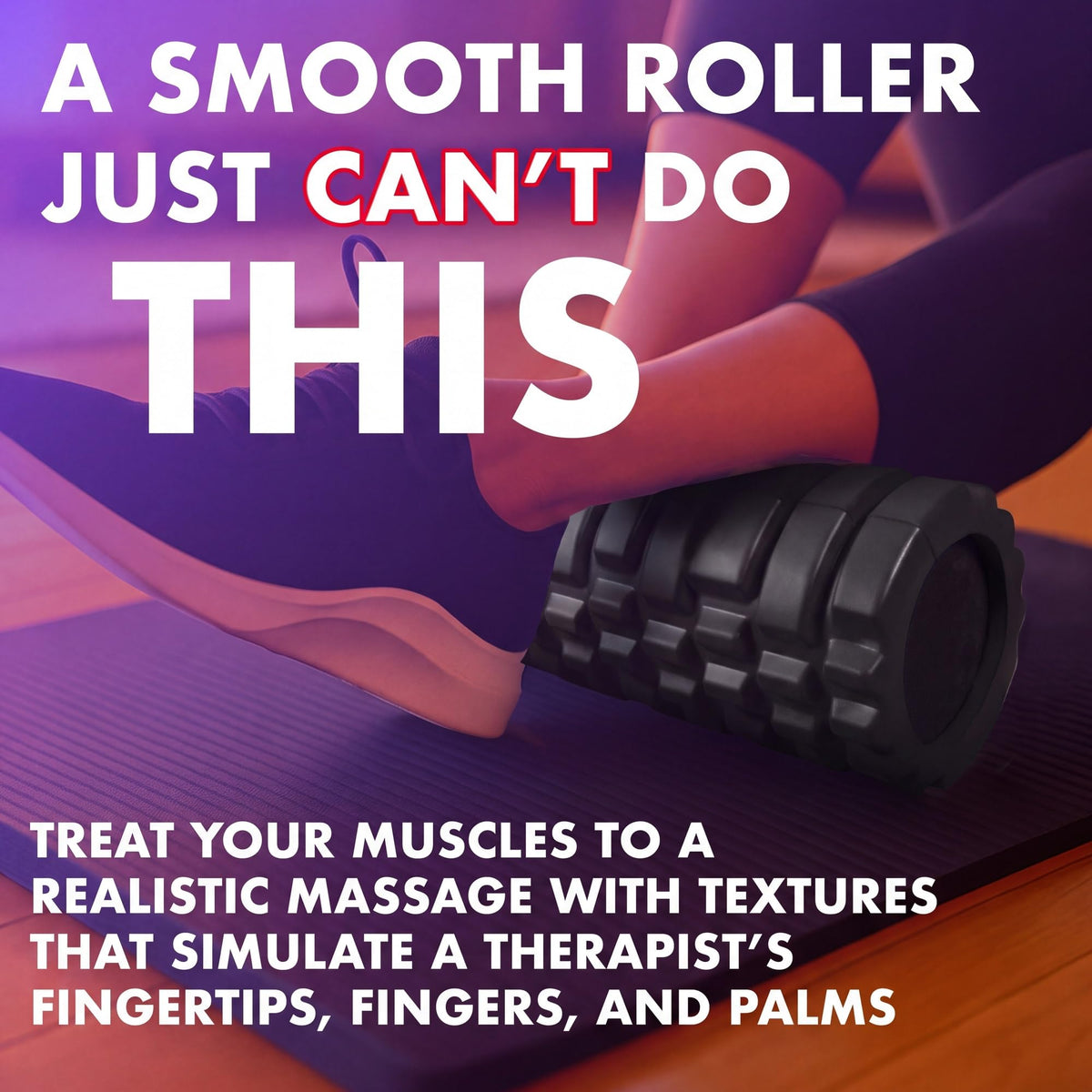 321 STRONG Patented 3-Zone Massage Roller, Medium Density for Exercise