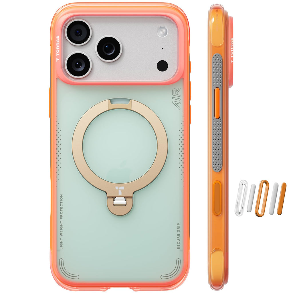 TORRAS Ostand Q3 Air for iPhone 15 Pro Max Case with Stand, Shockproof