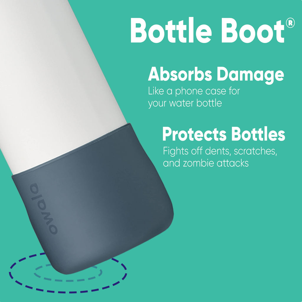 Owala Silicone Boot Accessory for Stainless Steel Water Bottles, Anti-Slip Dent Protective Sleeve, Protects FreeSip, Aqua, Made 32 Oz Water Bottle
