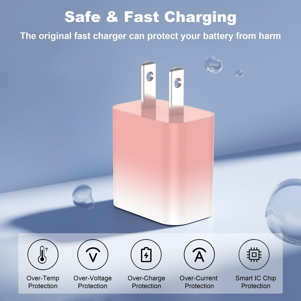iPhone 18 Pro Max Charger, 40W USB C Fast Charging 2 Pack for Home & Travel