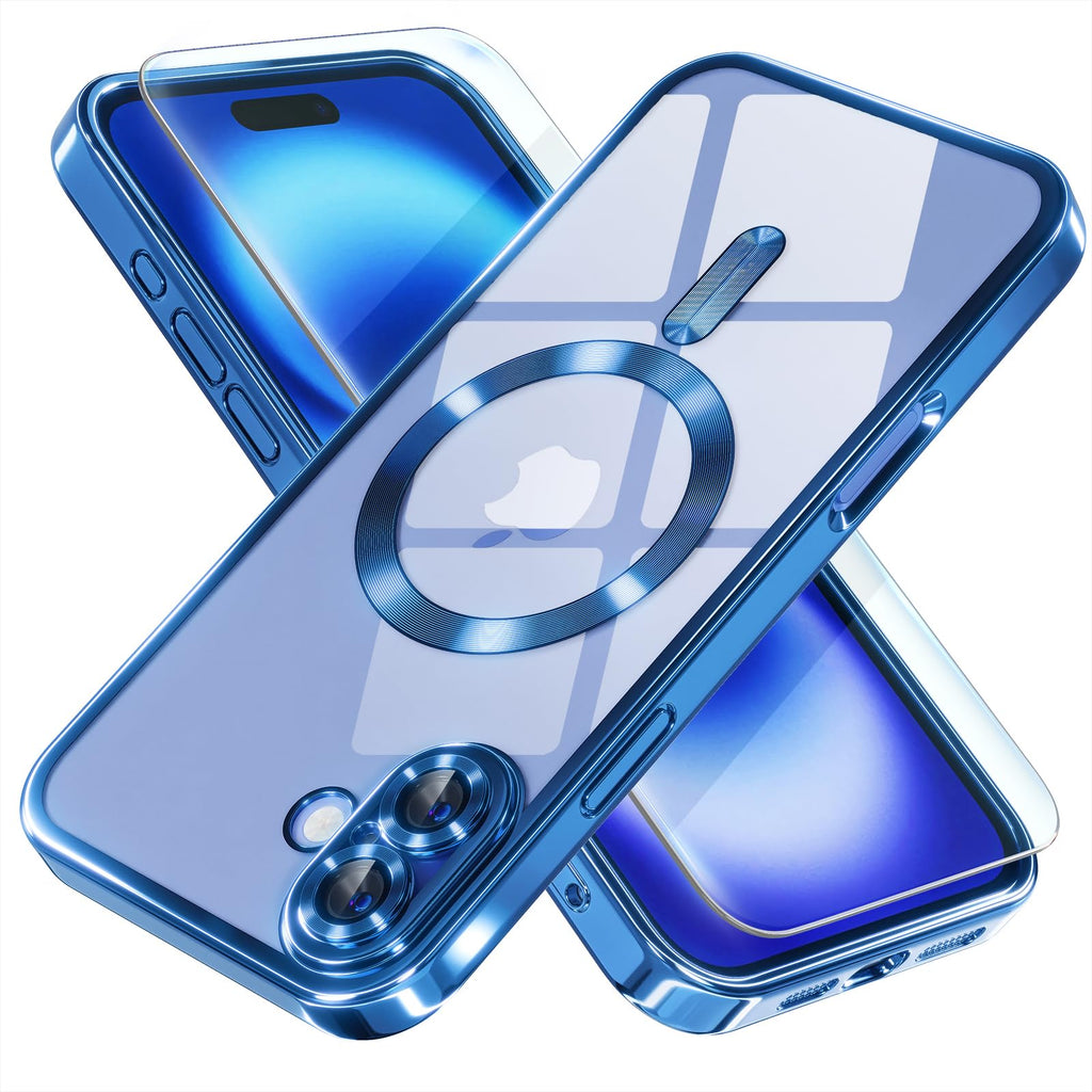 Misea Magnetic for iPhone 17 Case Compatible with MagSafe Light Blue