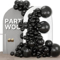 PartyWoo Black Balloons 155pcs Different Sizes of 18 12 10 5 Inch