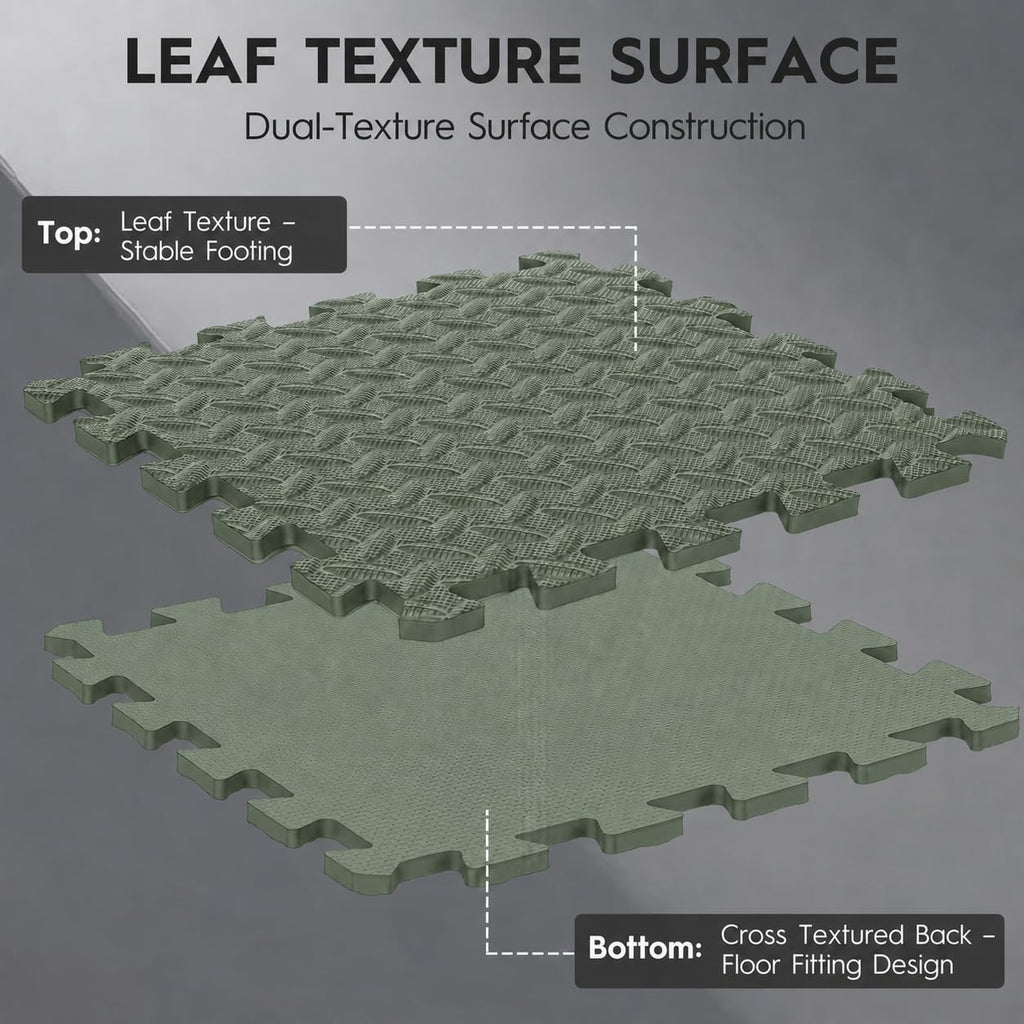 18 Pcs EVA Foam Floor Tiles, Puzzle Exercise Mat Set for Gym