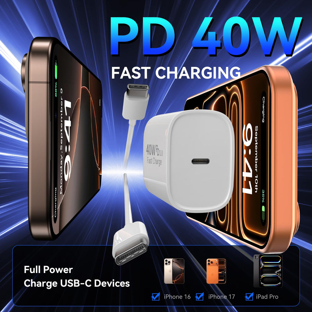 iPhone 18 17 16 Pro Max Charger Fast Charging, 20W iPhone Duo USB C Charger
